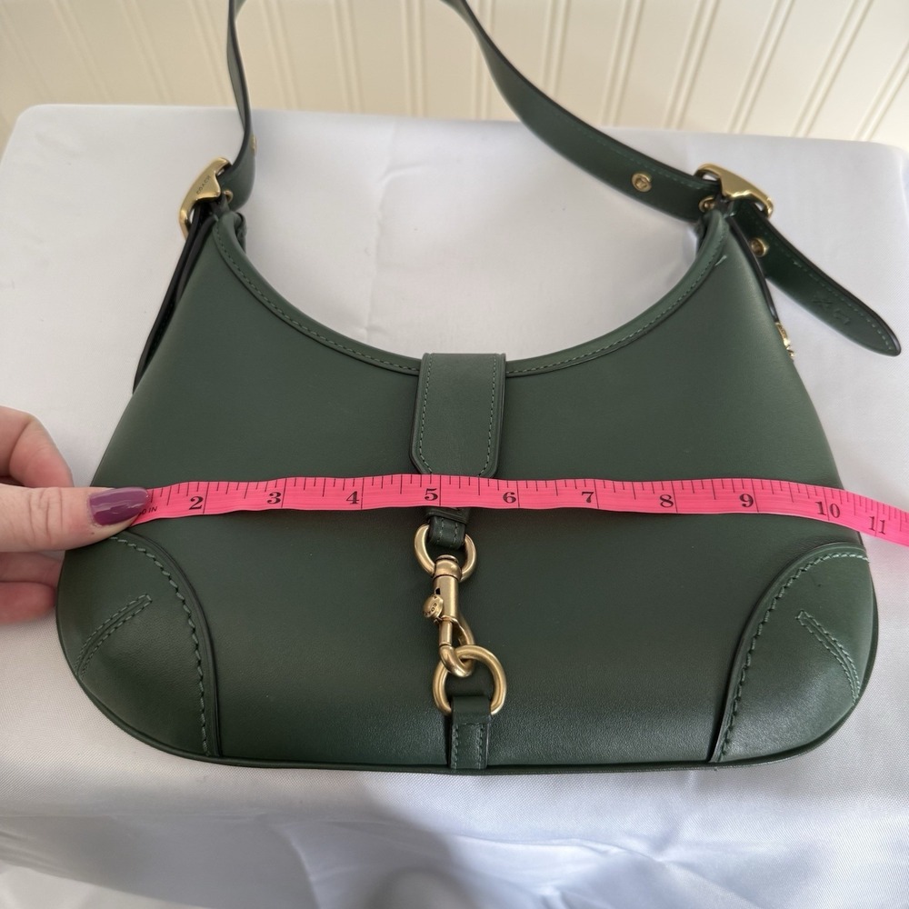 COACH HAMPTONS Re-Edition Leather Hobo Shoulder Bag Purse Hunter Green Ltd. Ed. - Picture 11 of 16